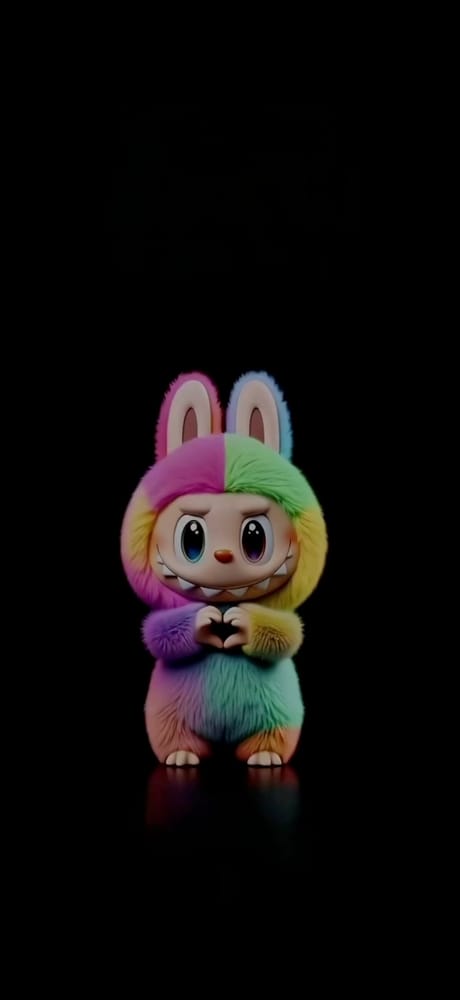 Rainbow Heart Labubu